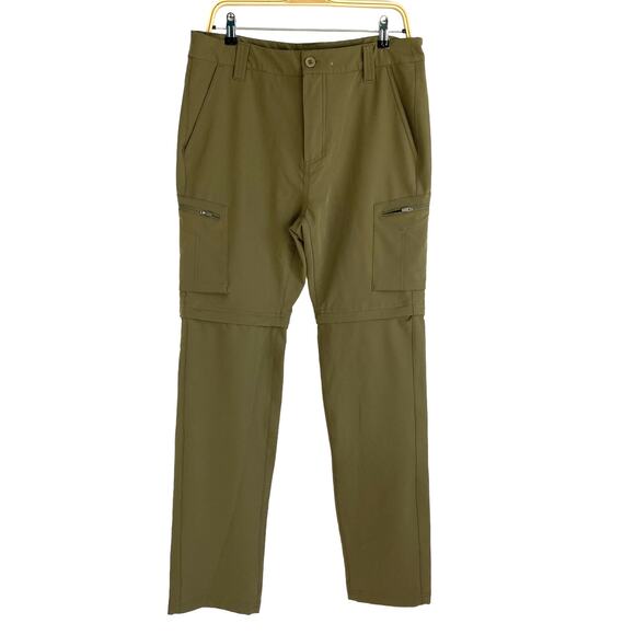 Kyodan Convertible Cargo Hiking Pants Men 32 Olive Green Outdoor Trail Workwear - Picture 1 of 8